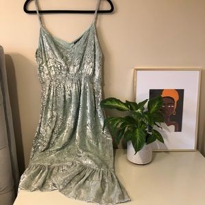 Anthropologie Hemant & Nandita Mint Velvet Dress